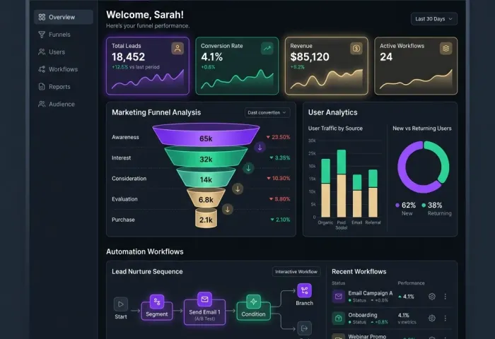CometMode Dashboard Mockup