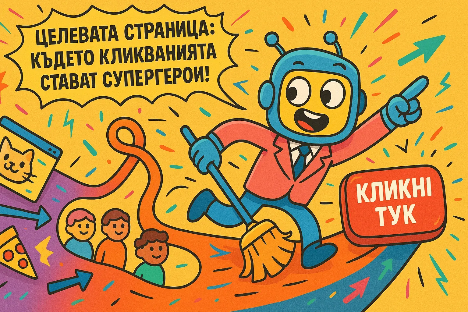 Маркетингова фуния, насочена към една ясна цел за конверсия